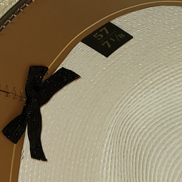 Stetson Andover Florentine Milan braid hat Ivory Conjiac Vintage never worn - Picture 11 of 12